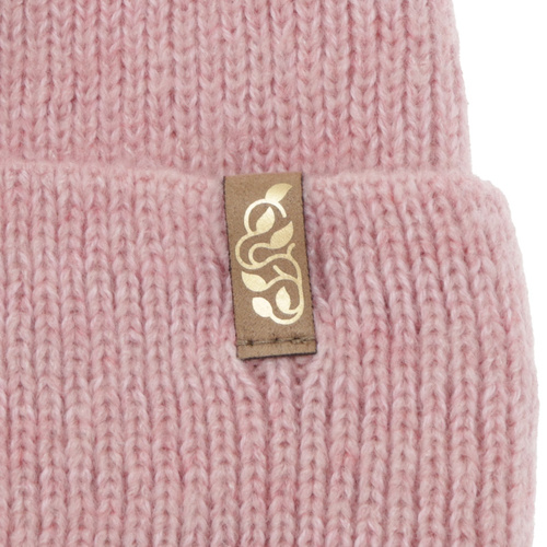 Woman's winter hat, beige, with merino wool, Tahoe