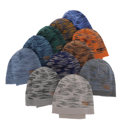 Children's autumn/ spring set: hat and tube scarf, with cotton, blue Carter