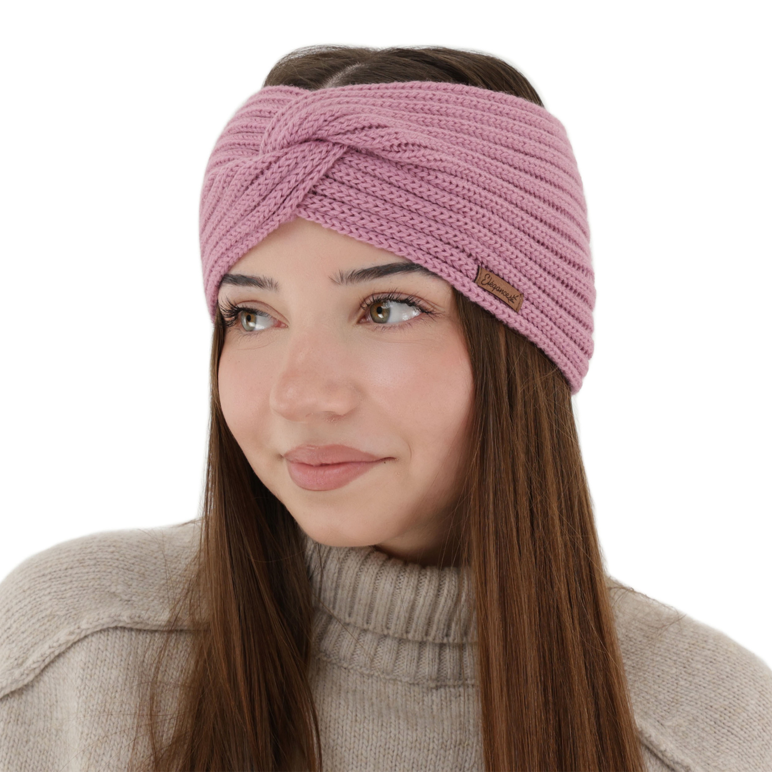 Woman's winter headband, heather, 100% merino wool, Veka