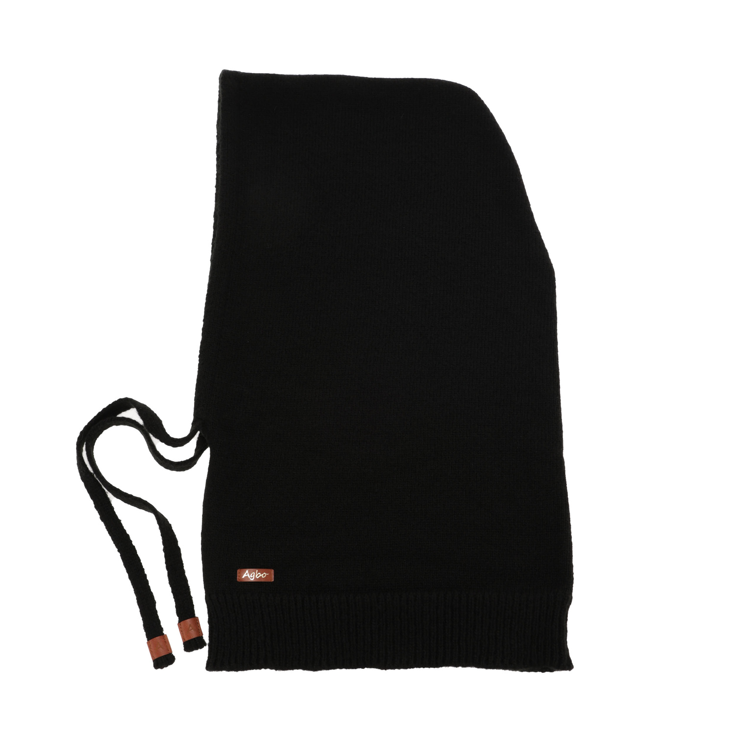 Women's winter balaclava, black, with merino wool, Elizabeth