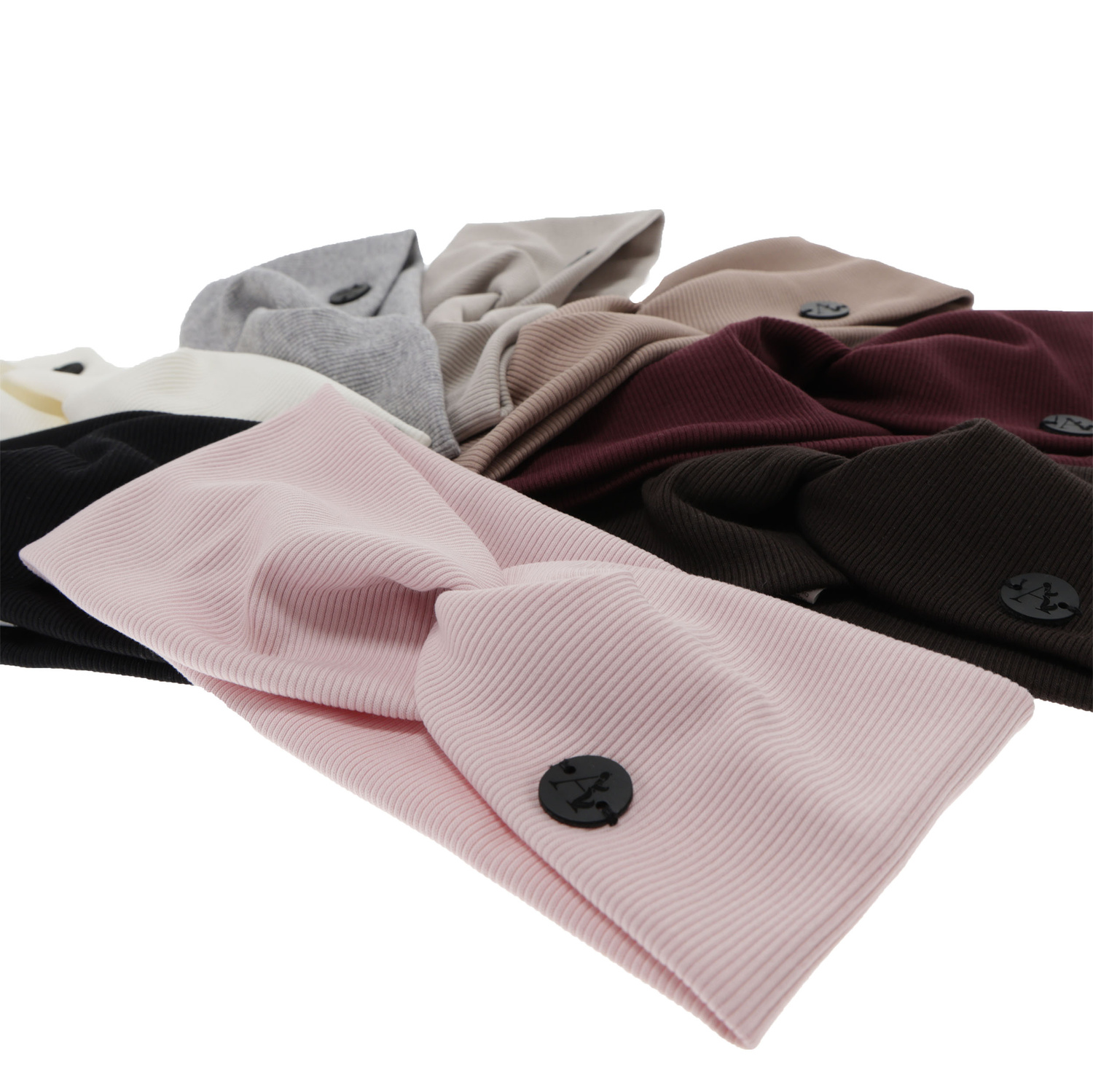 Woman's spring/autumn headband, black, cotton, Auri