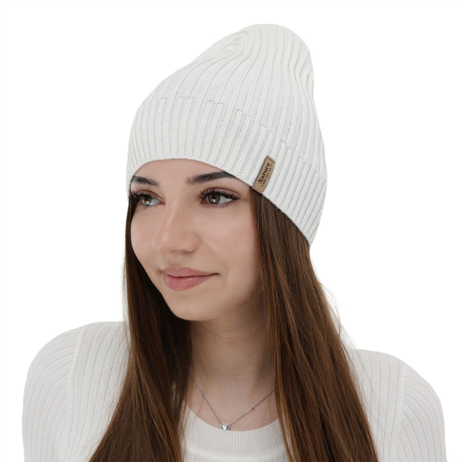 Woman's spring, autumn hat, with cotton, camel, Mirona