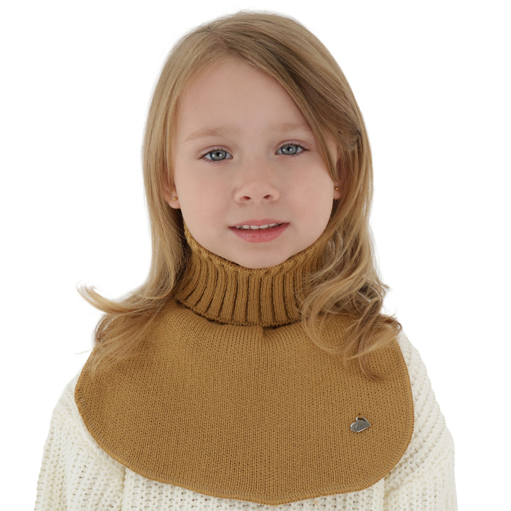 Girl's winter tube scarf camel Pixi