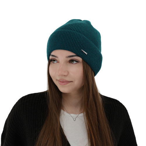 Woman's autumn, winter hat, grey, with merino wool with cashmere, Sindra