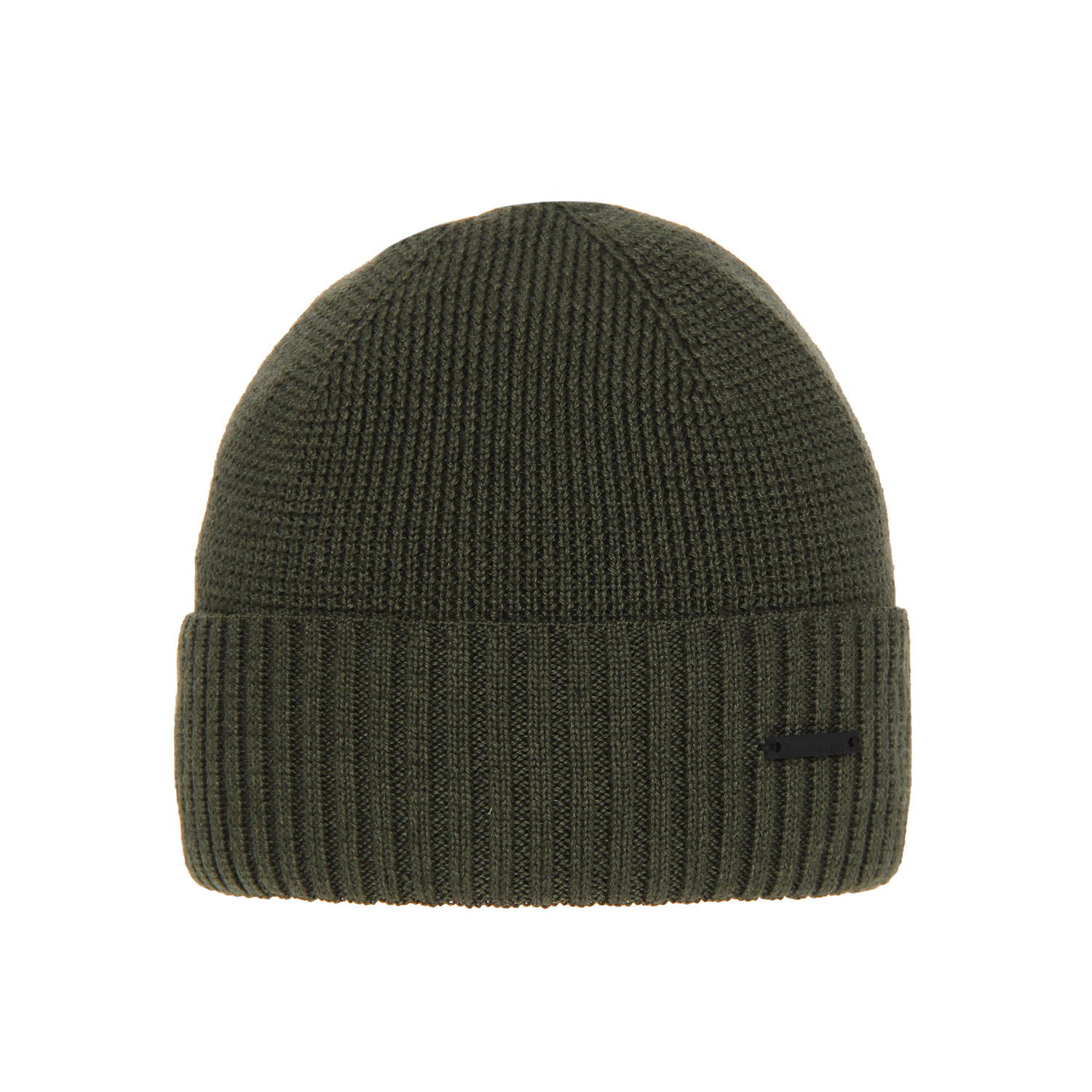 Men's winter hat - khaki merino wool Henk