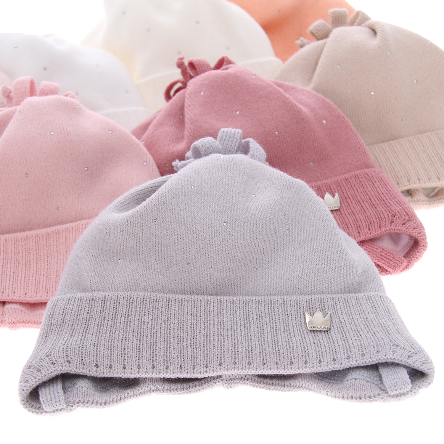 Girl's spring/ autumn hat beige Oliwka with ears