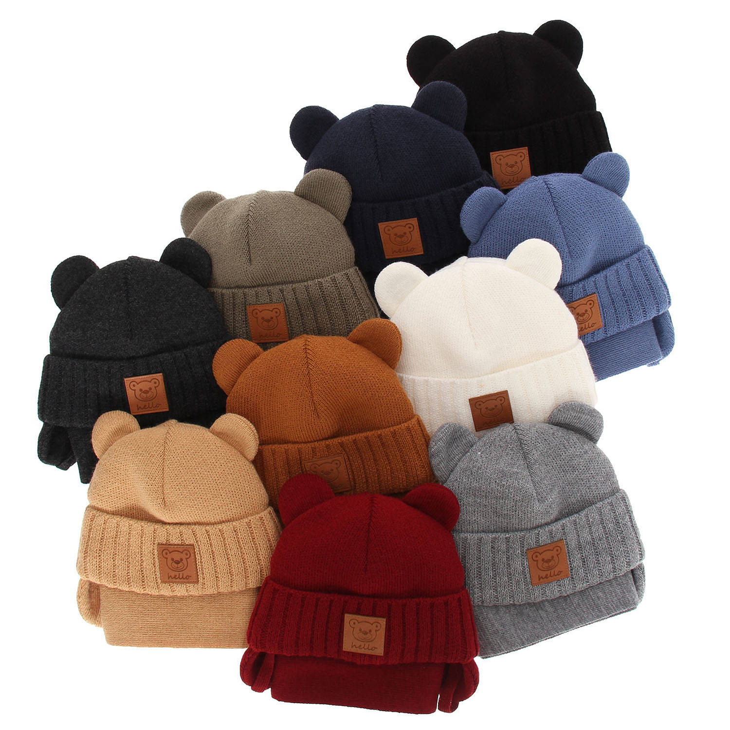 Boy's winter set: hat and scarf black Petit