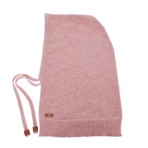 Women's winter balaclava pink merino wool balaclava Elizabeth 
