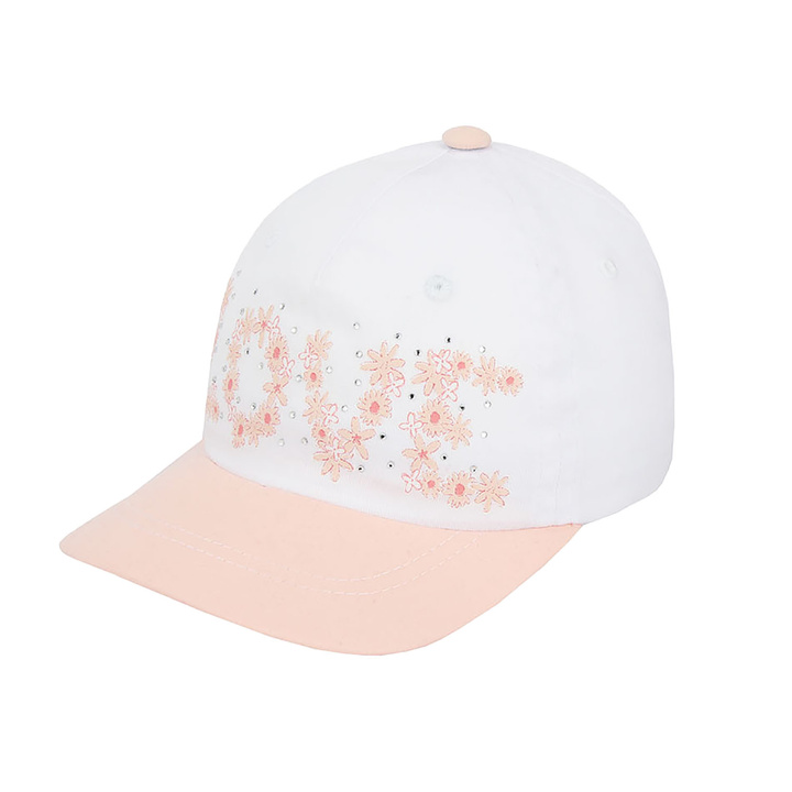 Girl's summer cap white Love