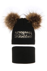Winter set for girl: hat and tube scarf Marietta