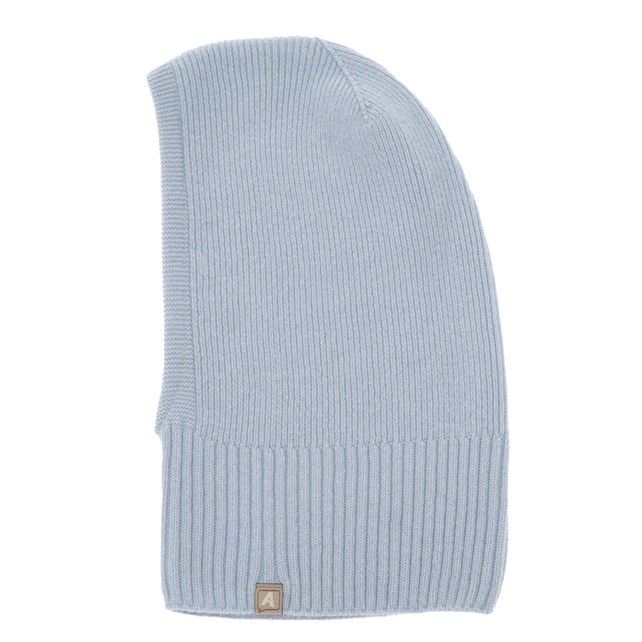 Boy's autumn, winter balaclava, light blue, merino wool with cashmere, Zoldo