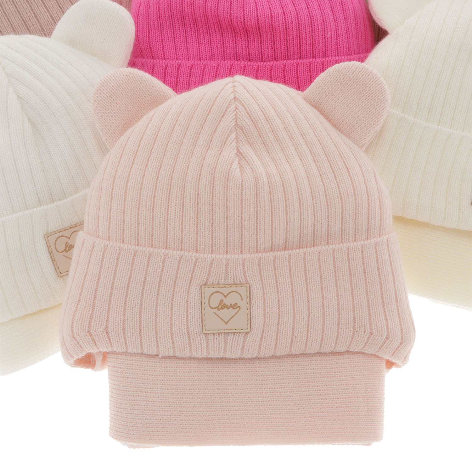 Girl's winter set: hat and scarf in beige Antola