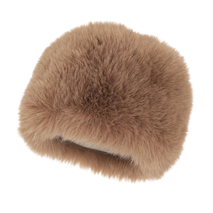 Woman's winter hat camel lined with wool fleece Holly