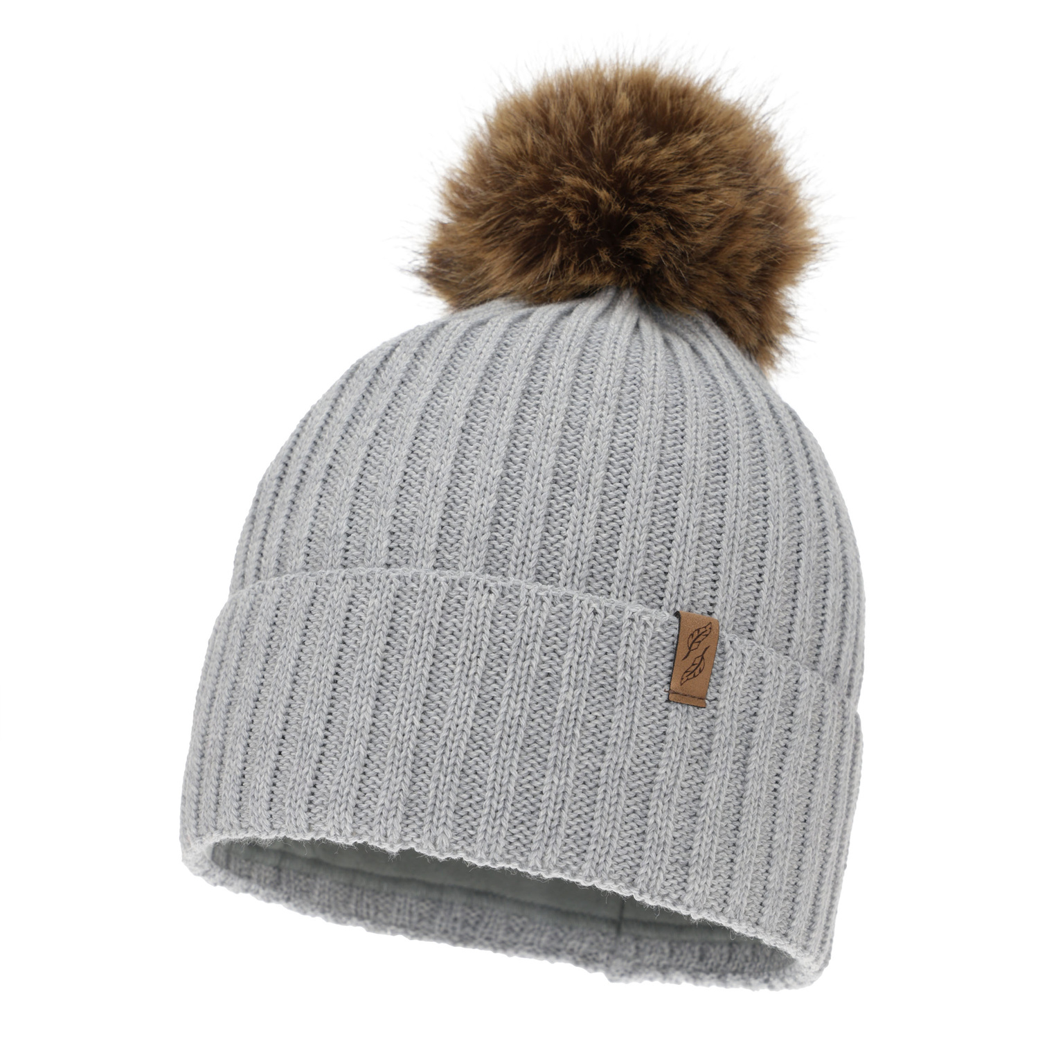 Woman's winter hat, camel, with merino wool, Zamira