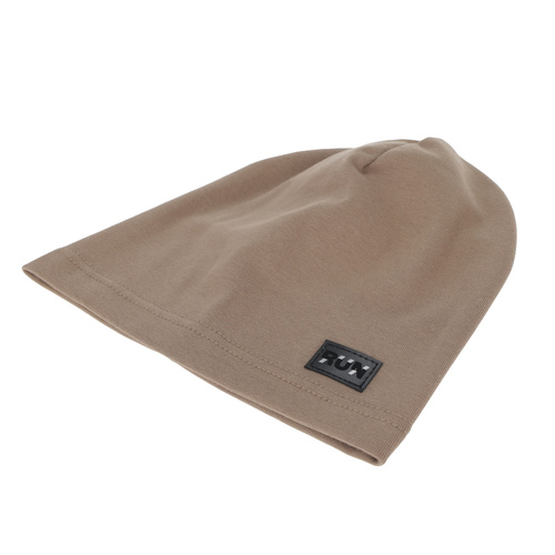 Boy's spring, autumn set: hat and tube scarf, black, cotton, Trivon