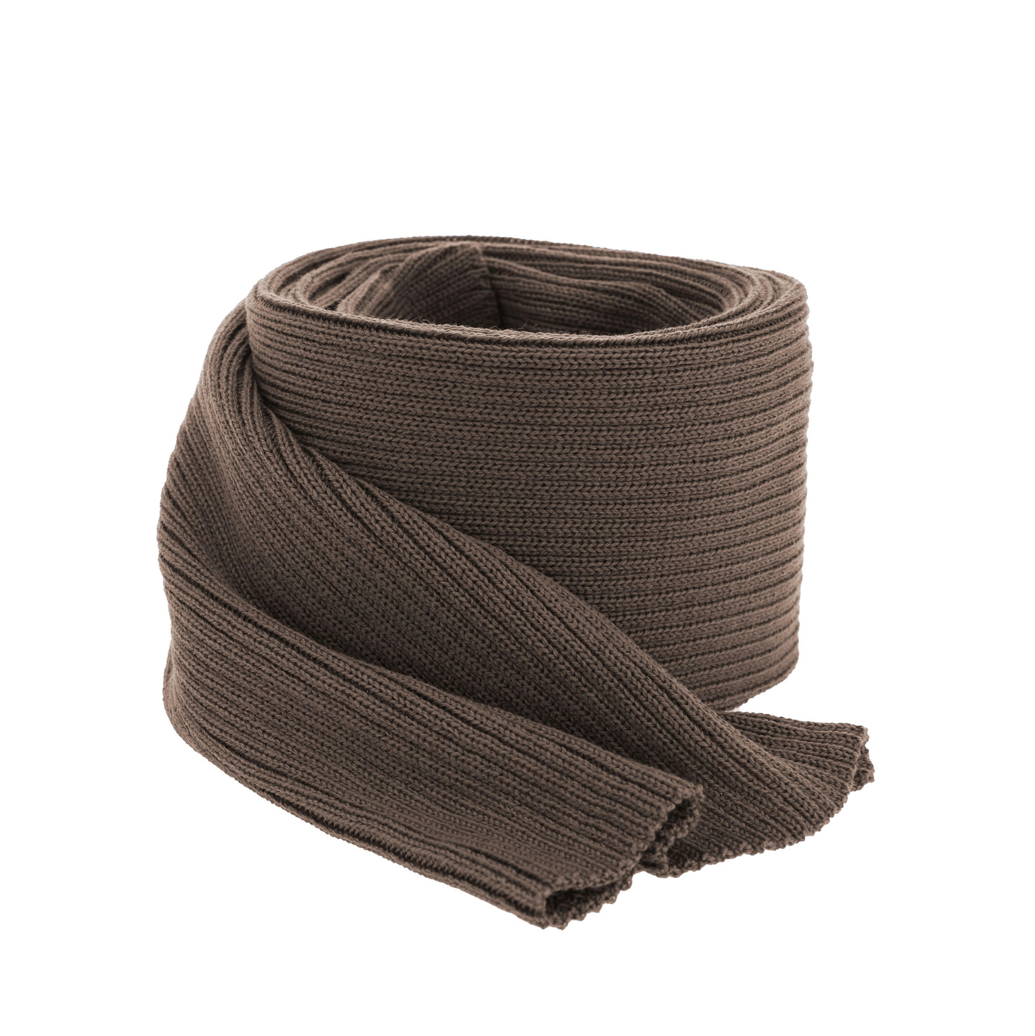 Men's winter scarf brown 100% extra fine merino wool Brayan
