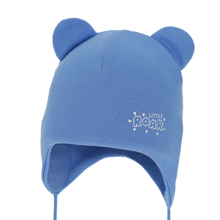 Boy's spring/ autumn hat, blue, cotton, with ears, Alrik