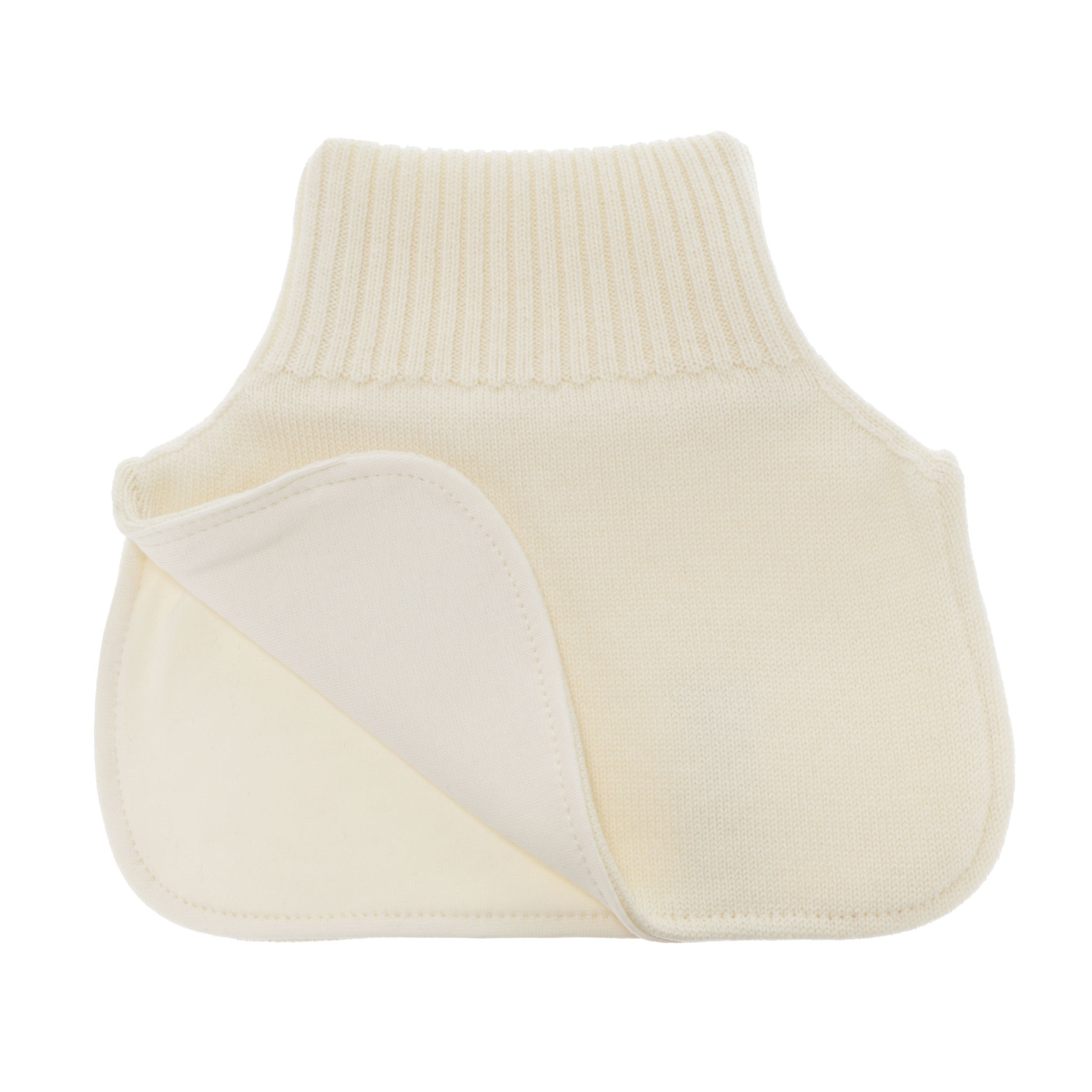 Girl's winter neck warmer, cream, 100% merino wool, Felice