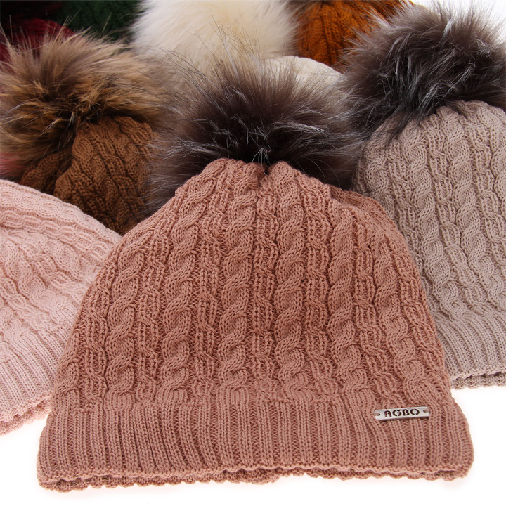 Woman's winter hat, grey merino wool Satina