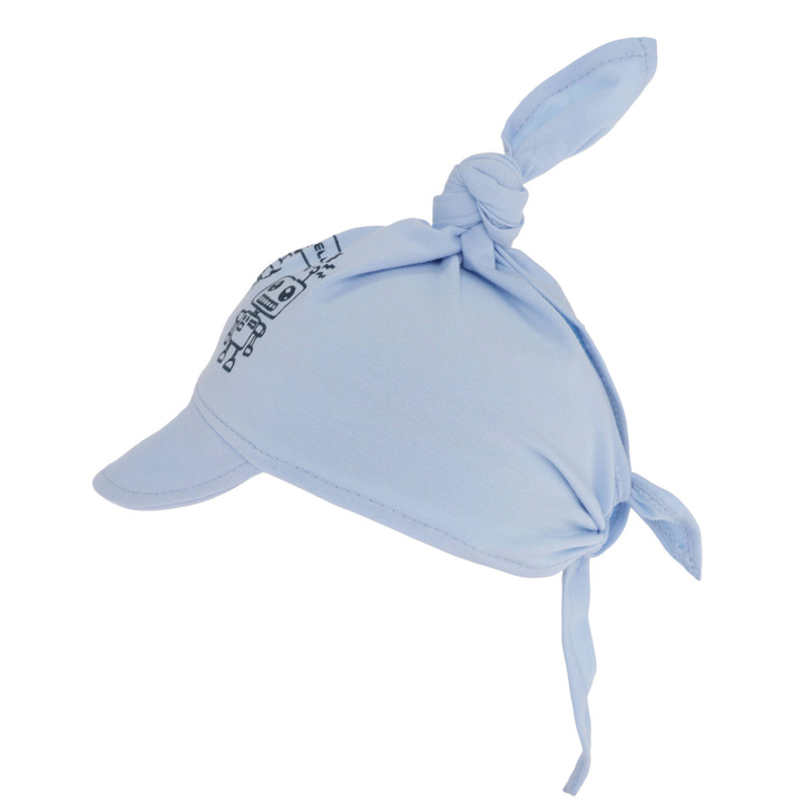 Cotton summer sun cap for boy light blue Robik