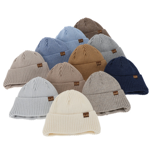 Boy's winter hat, with ears, with merino wool, camel, Puser