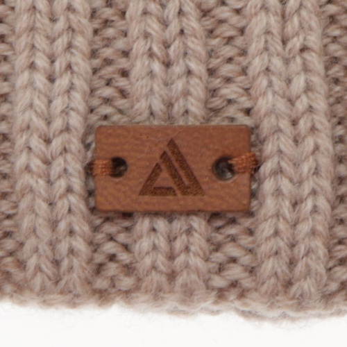 Boy's winter set: hat and tube scarf, 100% merino wool, camel Umberto