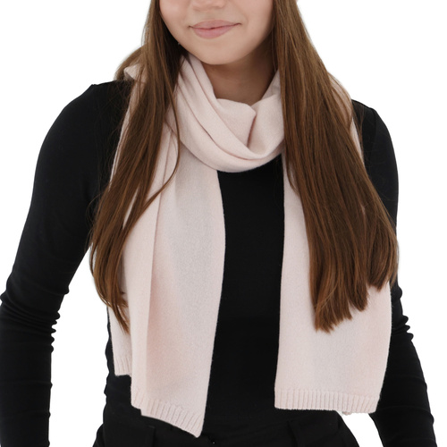 Woman's winter scarf, light pink, merino wool with cashmere, Irenia
