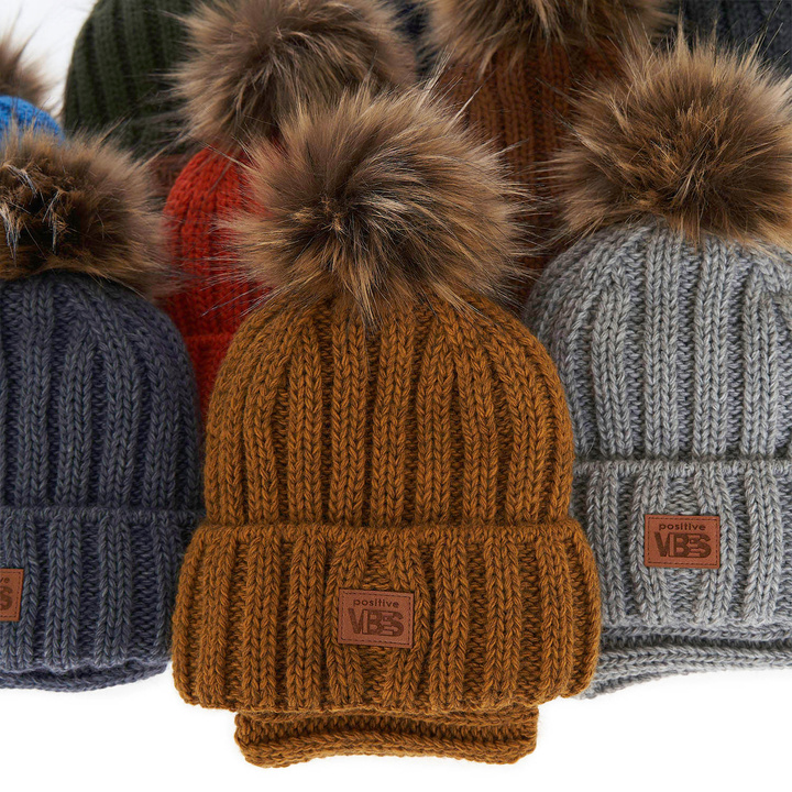 Boy's winter set: hat and tube scarf orange Remes with pompom