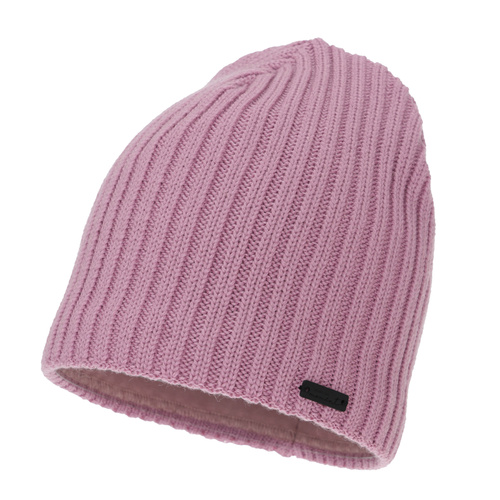 Woman's winter hat, pink, with merino wool, Soletta