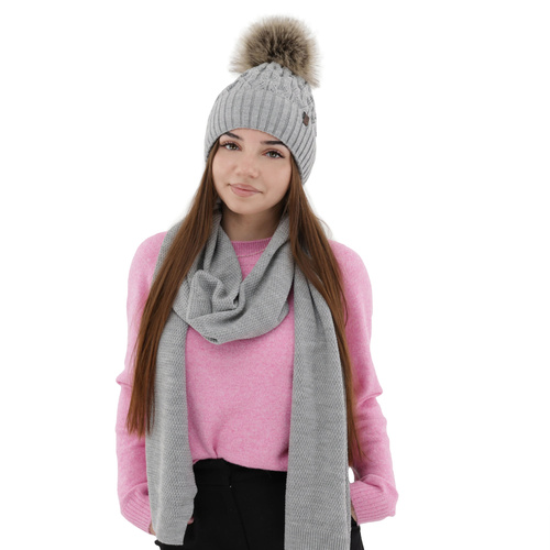 Women's winter scarf grey Agora